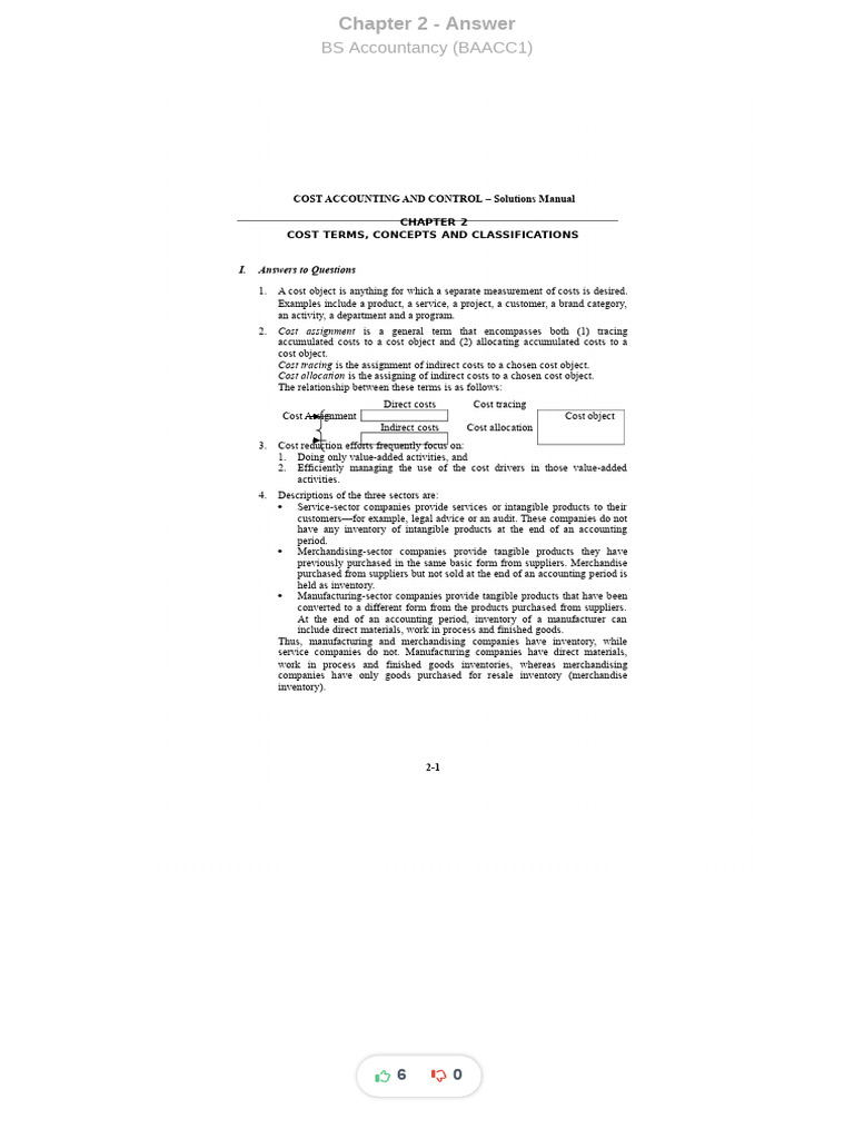 Cost Accounting Concepts Explained | PDF | Cost Of Goods Sold | Inventory