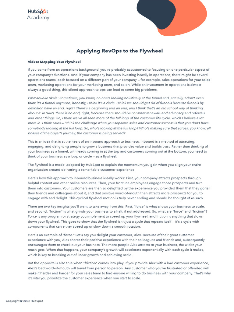 RevOps and the Flywheel Model Explained | PDF | Sales | Force