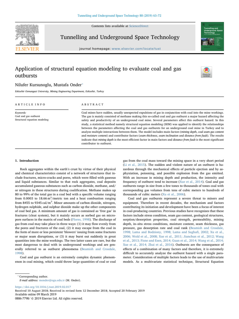 Kursunoglu Ve Onder - 2019 - Application of Structural Equation ...