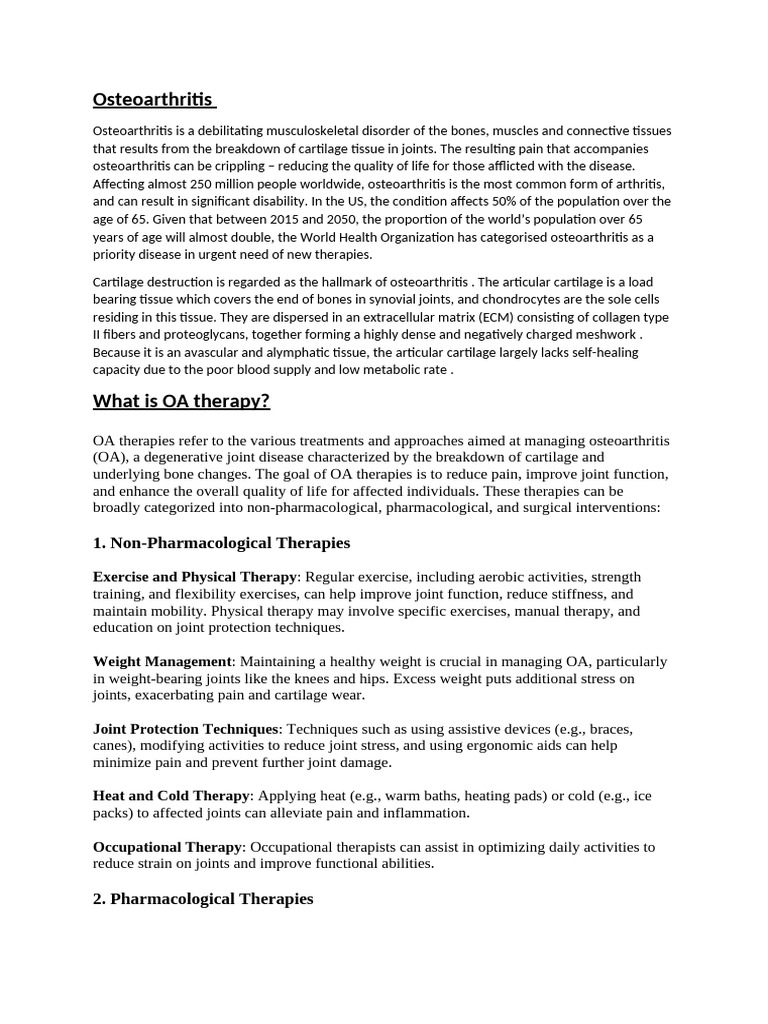 Osteoarthritis Pdf Osteoarthritis Tissue Engineering