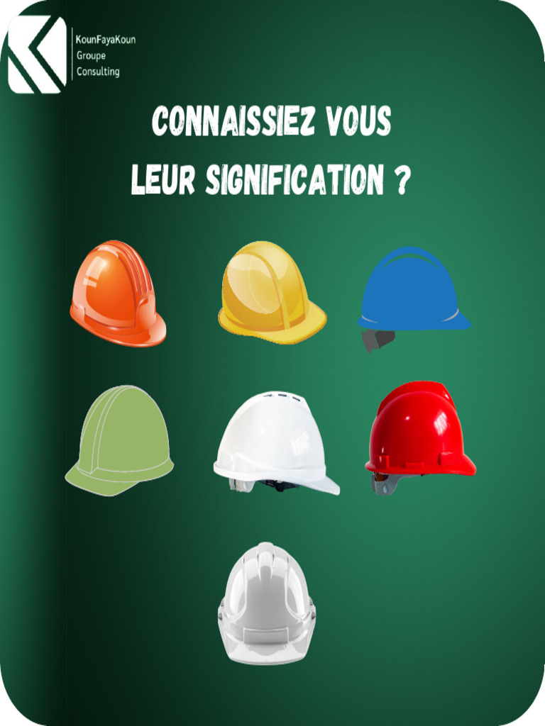 Signification des couleurs des casques de chantier | PDF