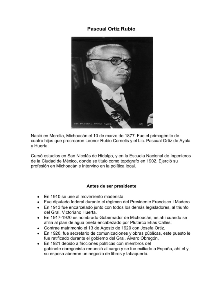 Pascual Ortiz Rubio Culturales