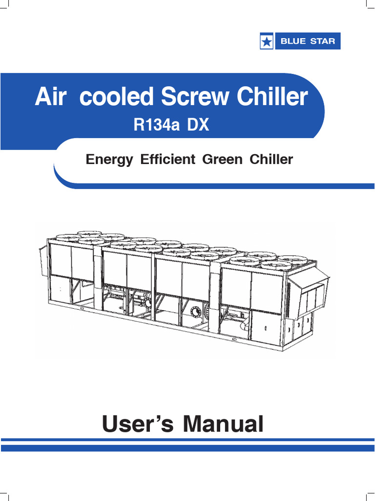 R134a Air Cooled Screw Chiller Manual | PDF | Heat Exchanger ...