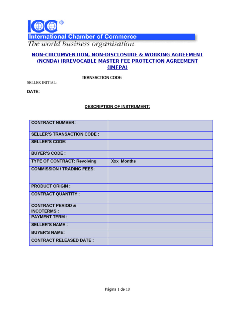 NCNDA & IMFPA Agreement Template | PDF | Wire Transfer | Arbitration