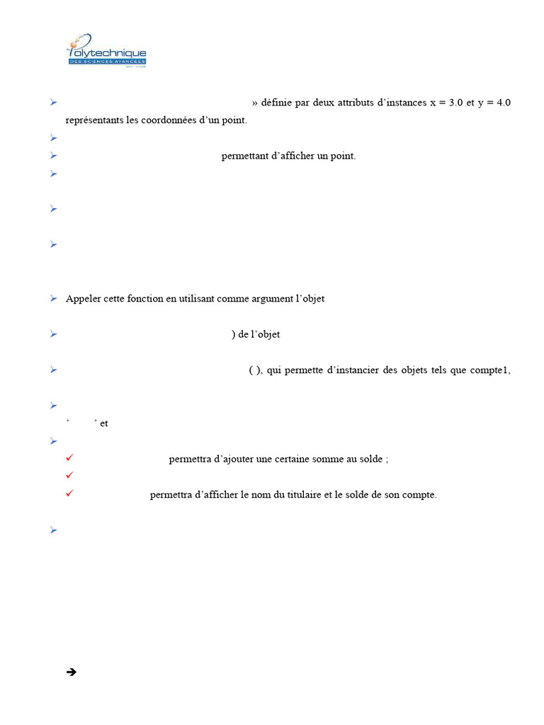 Exercices de POO en Python 2024-2025 | PDF | Polynôme | Intégral