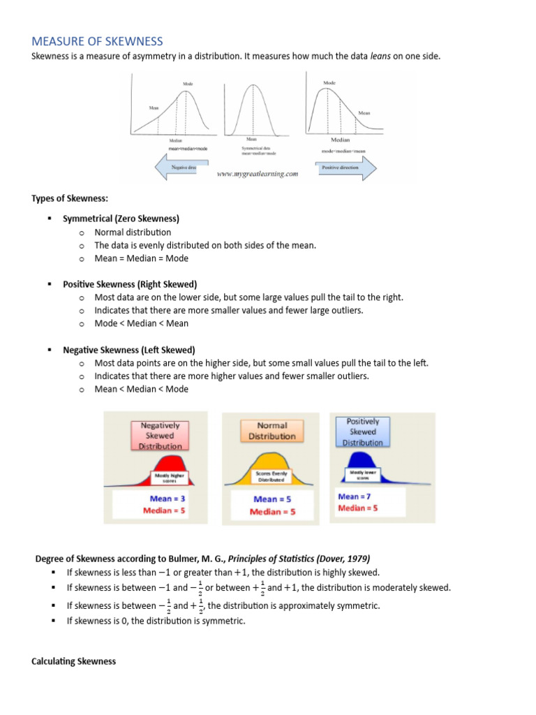 Skewness and Kurtosis Explained | PDF | Skewness | Probability Theory