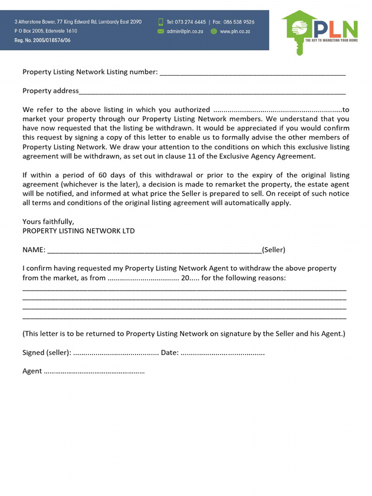 PLN Withdrawal Form 2022 | PDF