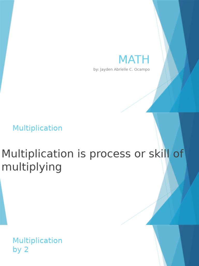 Multiplication Basics for Kids | PDF