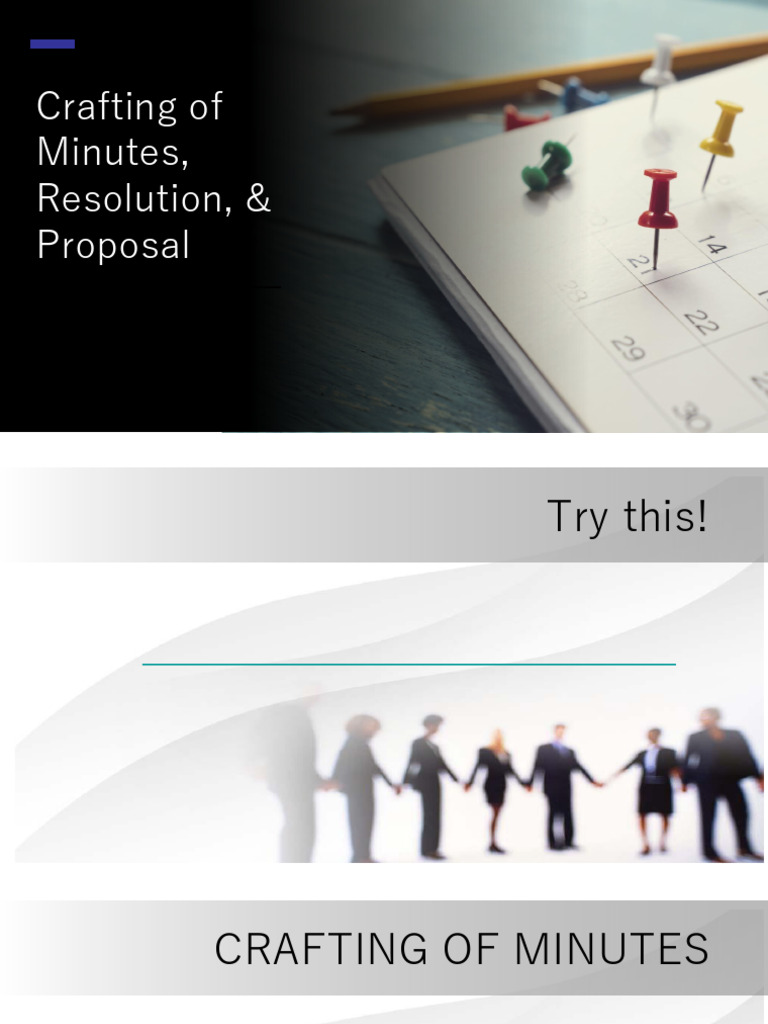 Guide to Meeting Minutes & Resolutions | PDF