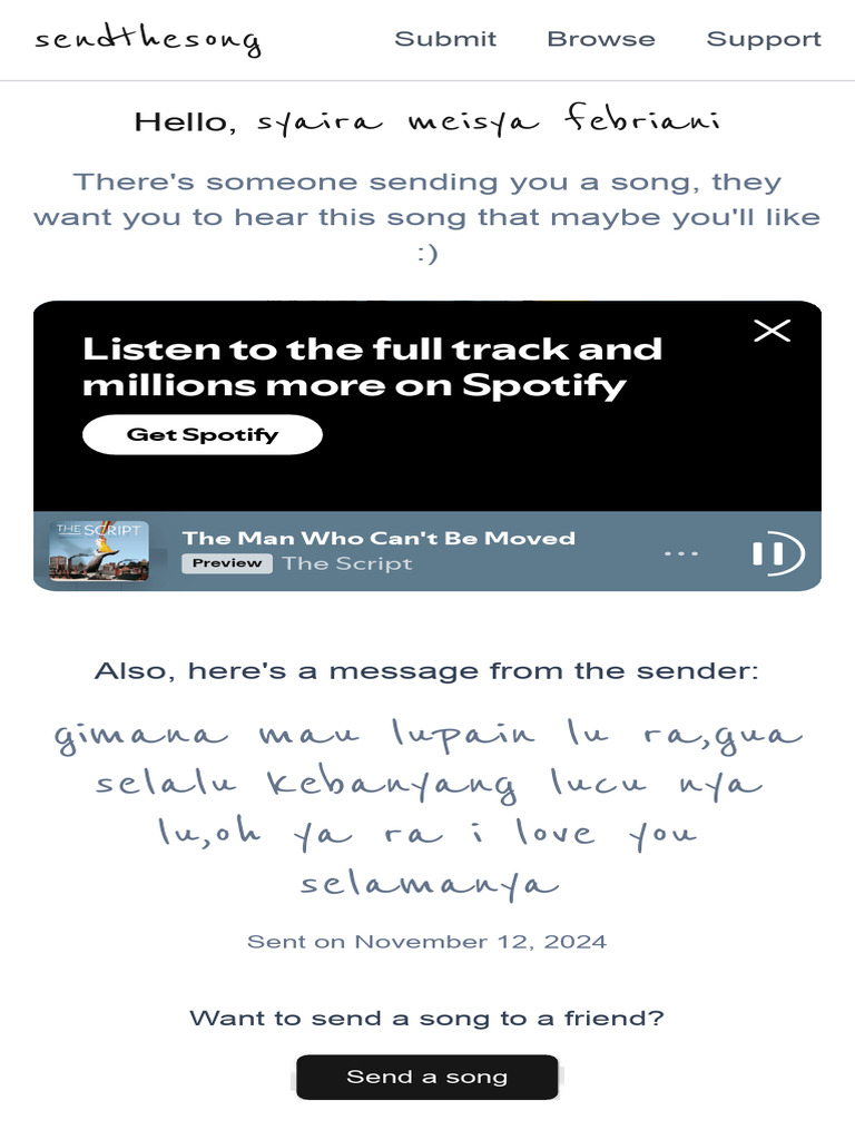 SendTheSong - Express Your Feelings Through Music Musical Messages 2 | PDF