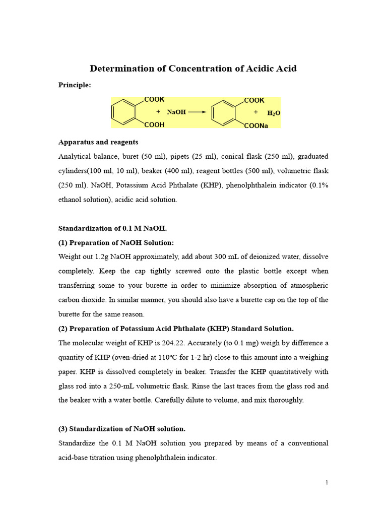Lab1 Titration Pdf Titration Chemistry