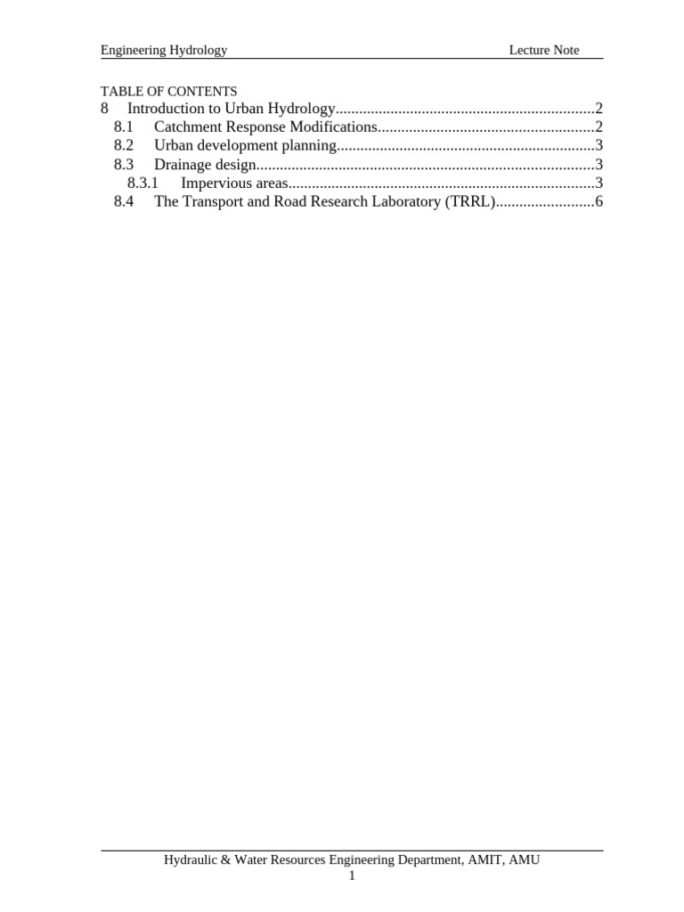 Urban Hydrology and Drainage Design Guide | PDF | Surface Runoff ...