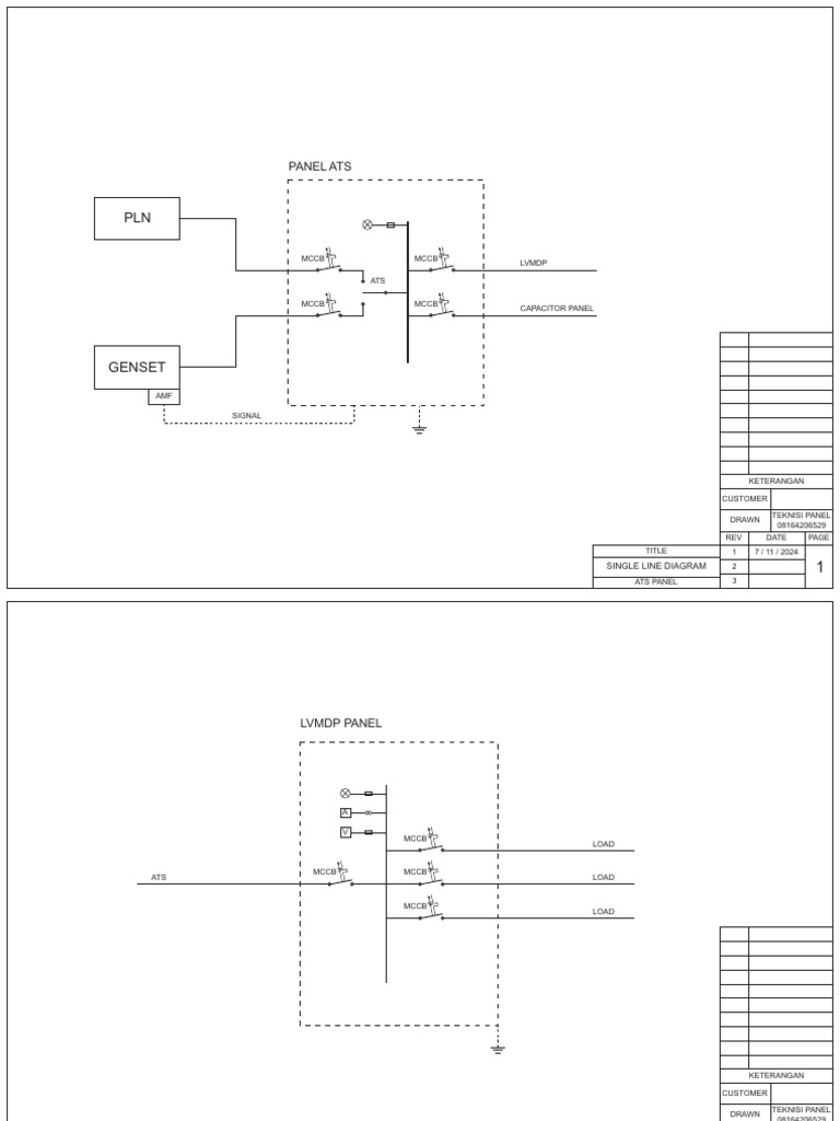 ATS Panel Single Line Diagram | PDF | Electrical Engineering | Electricity
