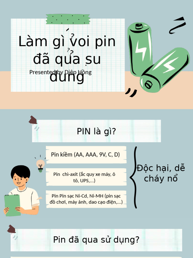 Làm Gì Voi Pin Đã Qua Su Dung | PDF