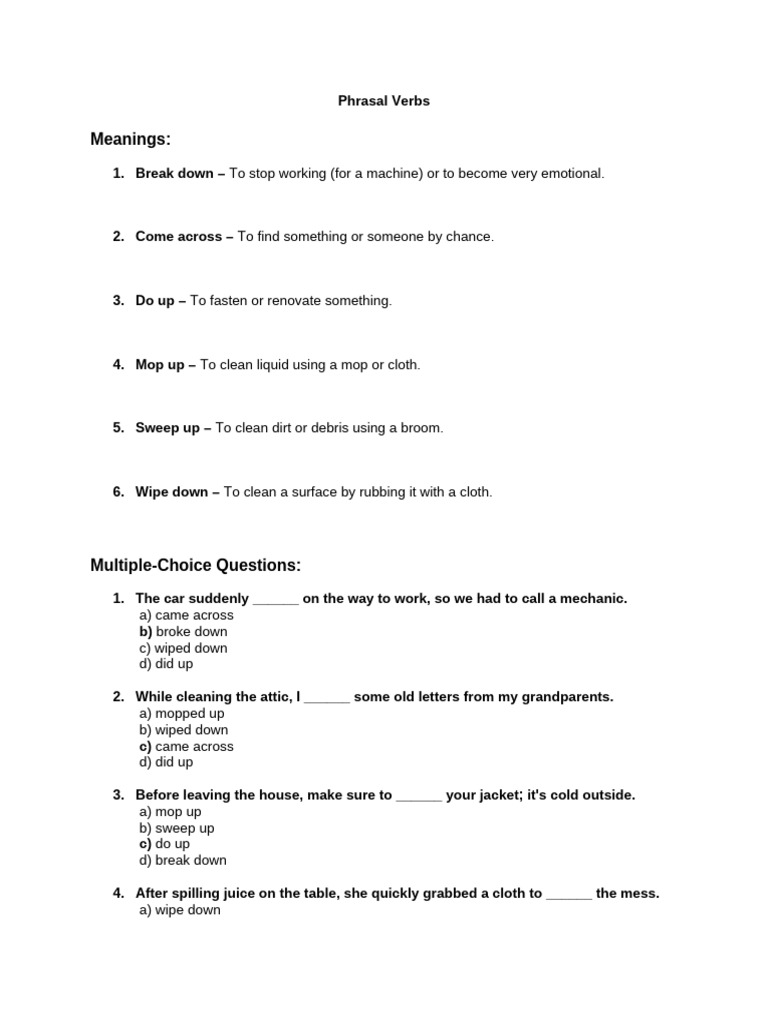 Essential Phrasal Verbs Guide Pdf