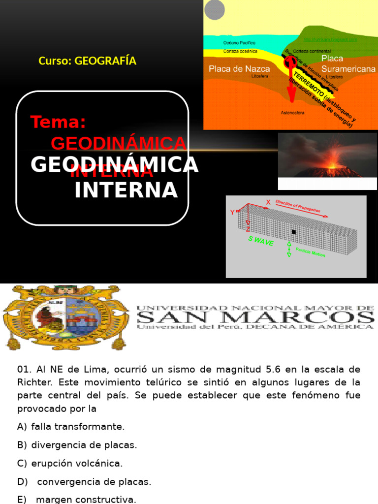Geodinámica Interna: Sismos y Placas Tectónicas | PDF | Temblores ...
