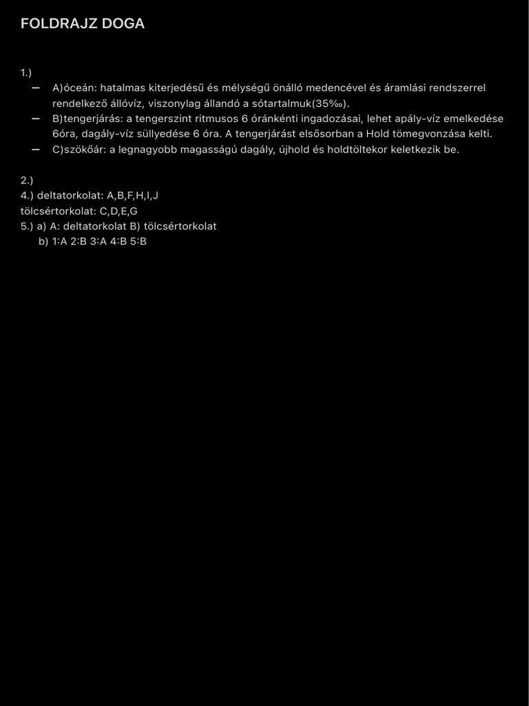 Foldrajz Doga | PDF