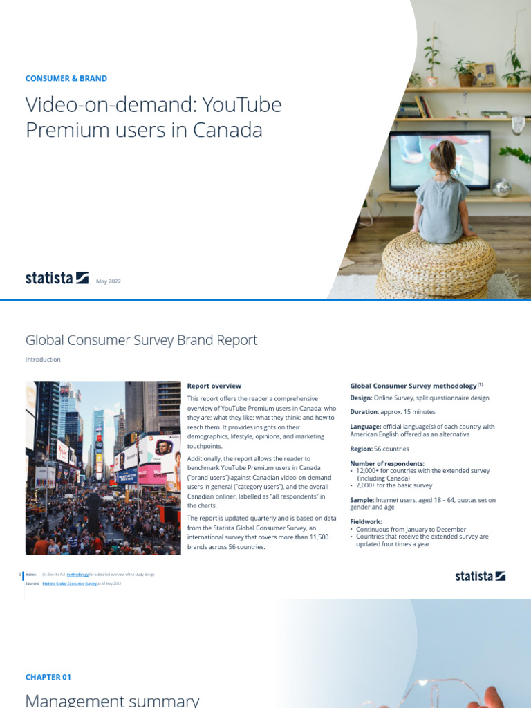 YouTube Premium Users in Canada Insights | PDF | Cost Of Living | Video ...