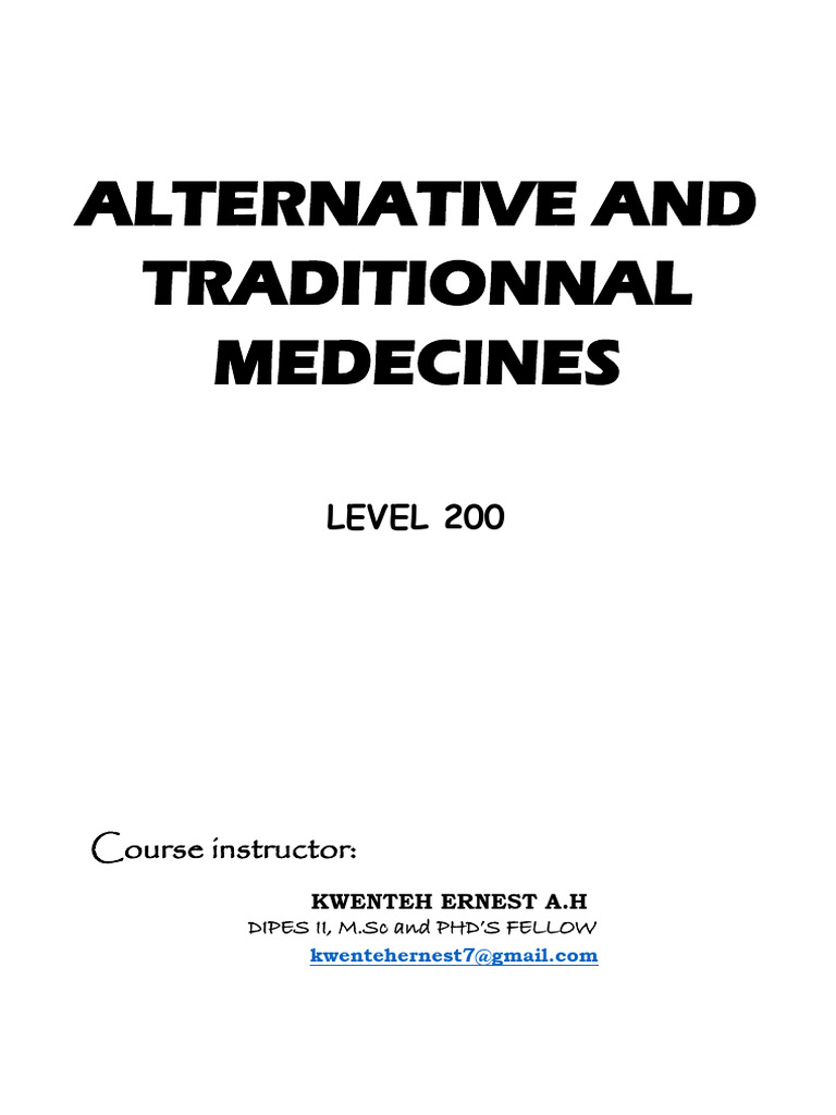 Alternative and Traditional Medicine in Cameroon | PDF | Alternative ...