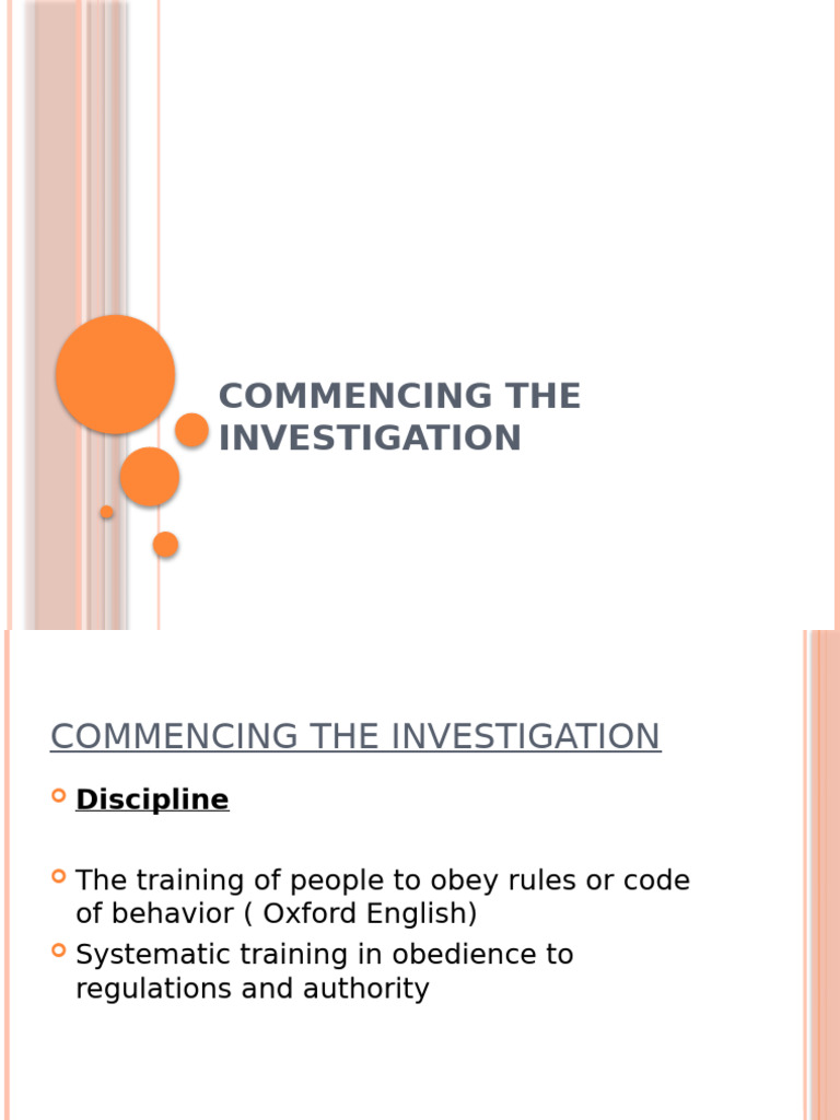 COMMENCING THE INVESTIGATION Fire Training | PDF | Justice | Crime ...