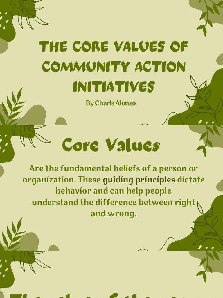 Core Values of Community Action Initiatives | PDF | Human Rights ...