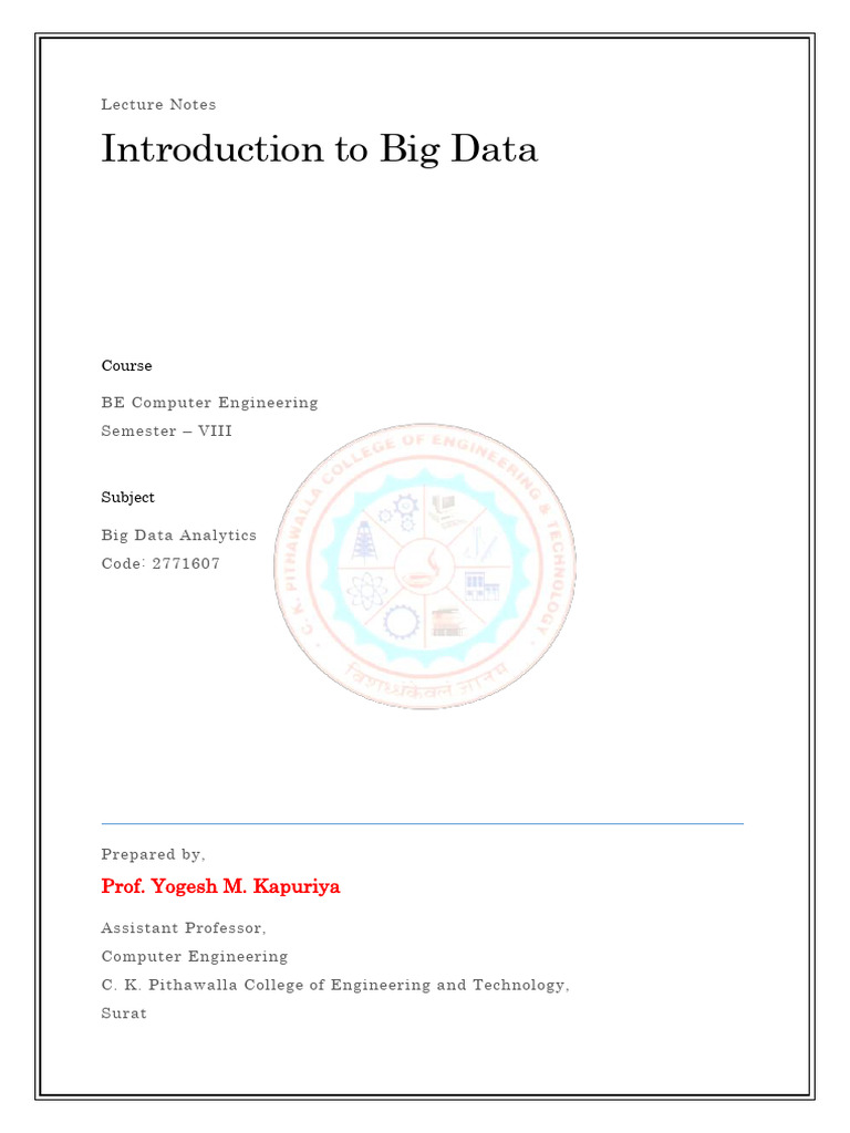 1 Introduction | PDF | Big Data | Analytics