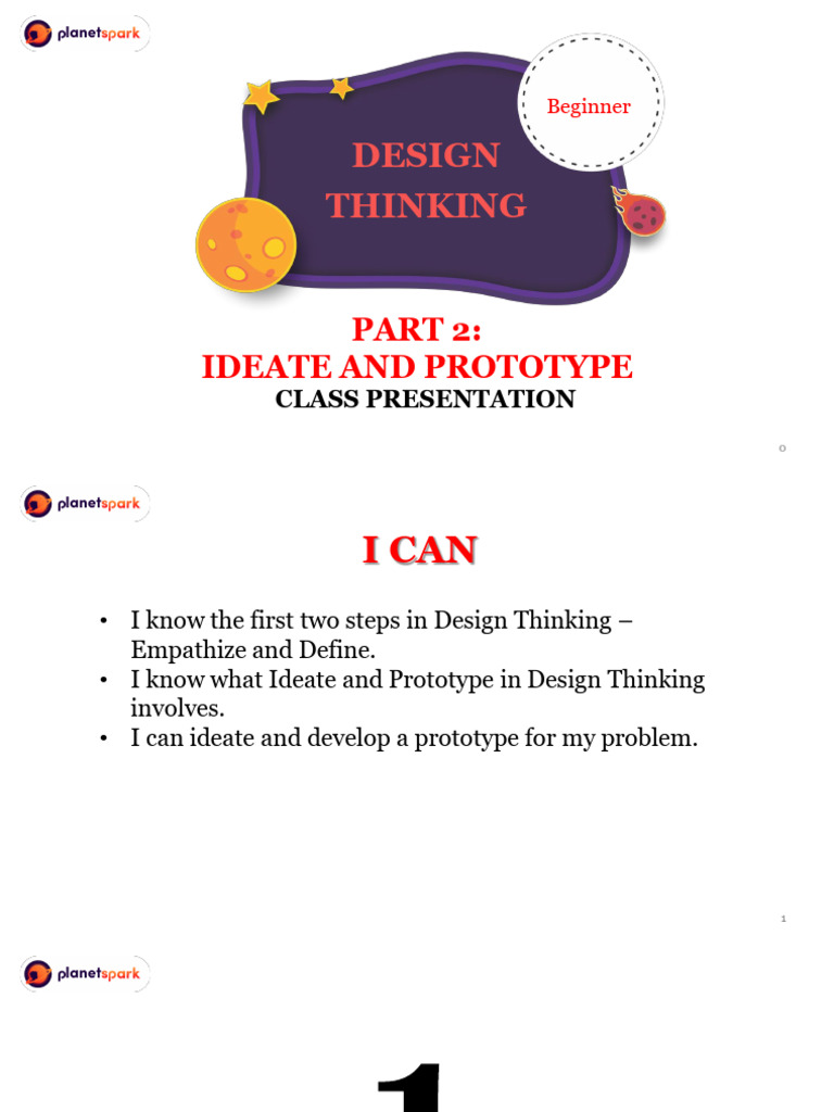 P3B.4.1.2 CL Design+Thinking+Part+2+Ideate+and+Prototype | PDF | Design ...