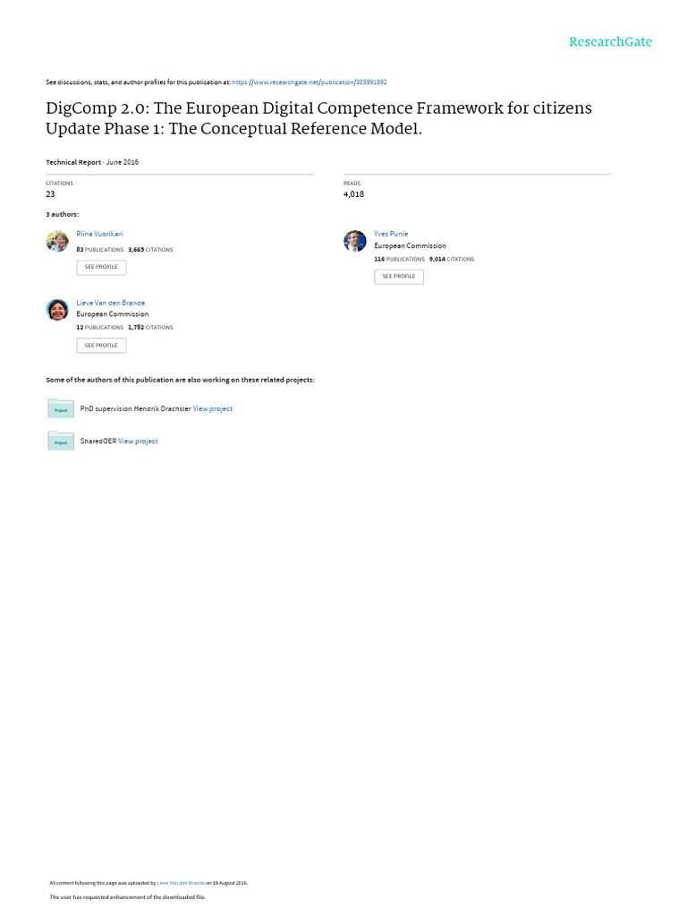 jrc101254 Digcomp2.0thedigitalcompetenceframeworkforcitizens - Updatep ...