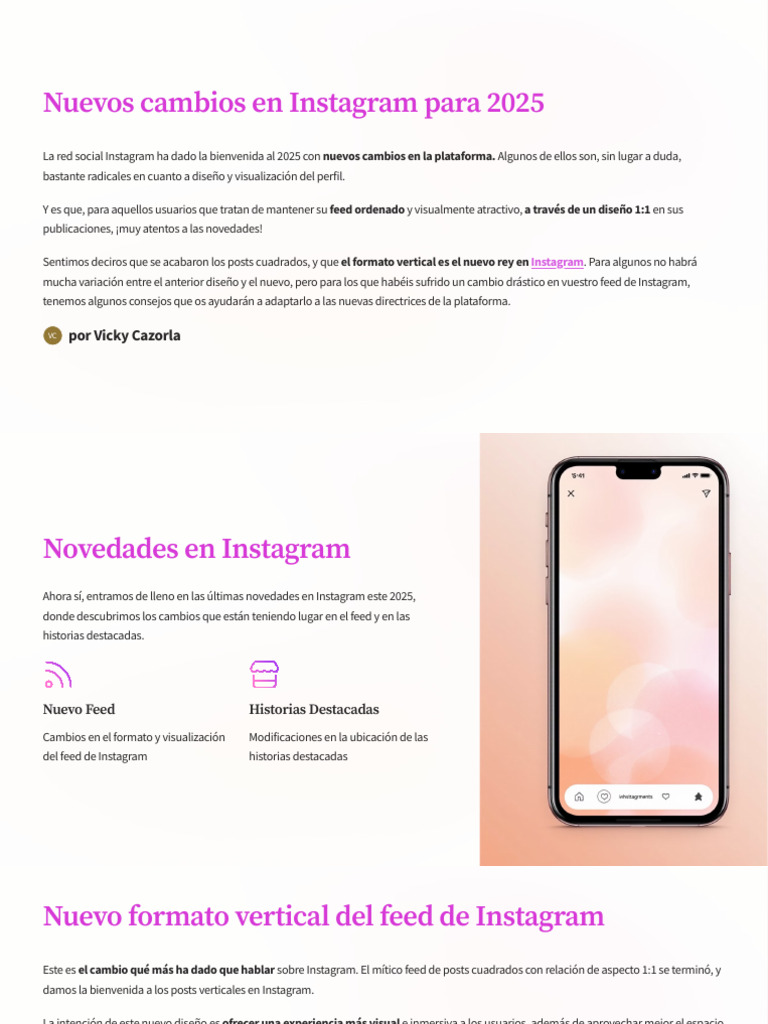 Nuevos formatos de Instagram 2025 | PDF