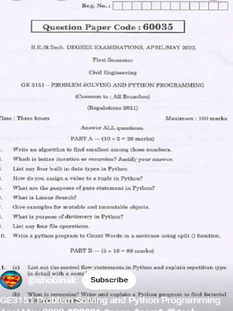 PSPP_AU_ORID QUESTION PAPER | PDF