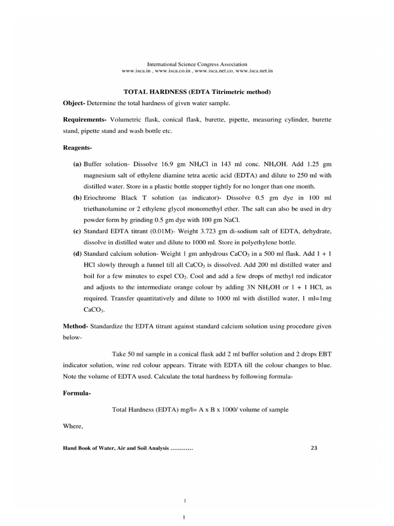 Total Hardness 1 | PDF