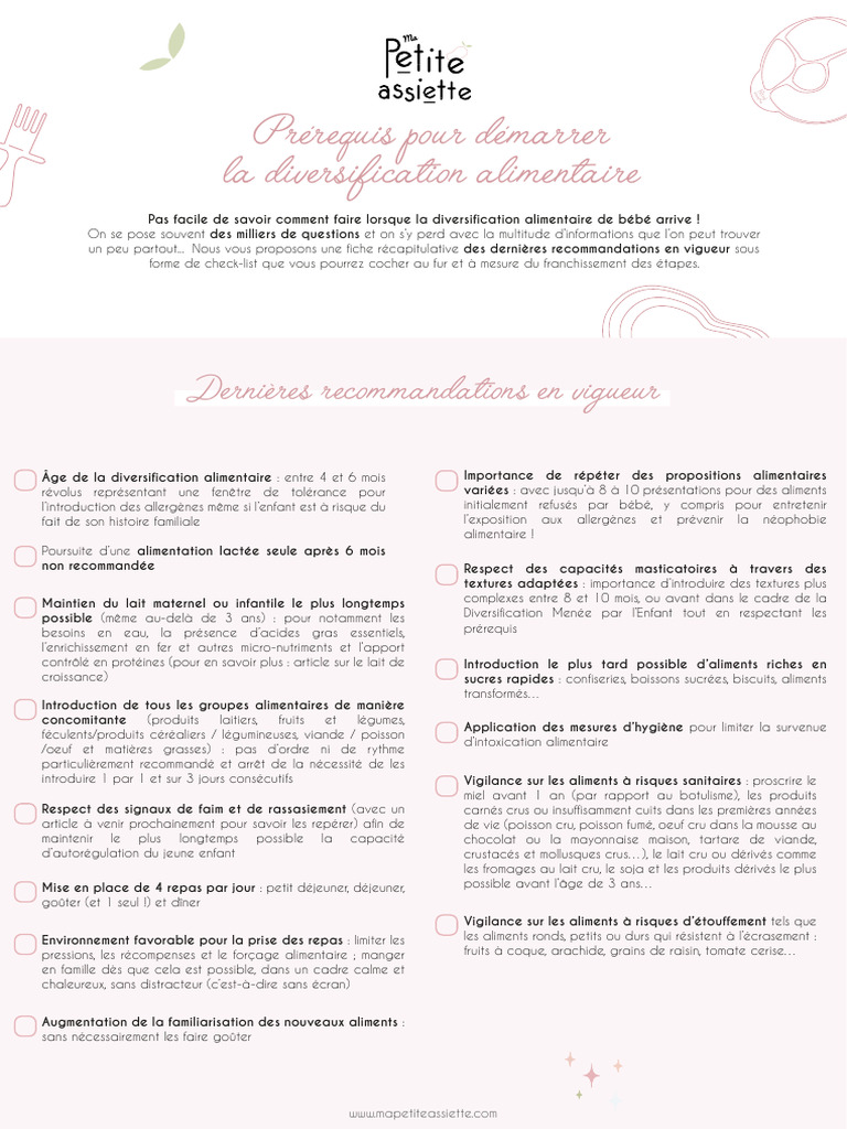Guide de Diversification Alimentaire Bébé | PDF | Nourritures | Fruit