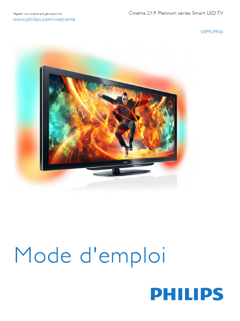 Guide d'utilisation Philips 58PFL9956H | PDF | Télévision à ultra-haute ...