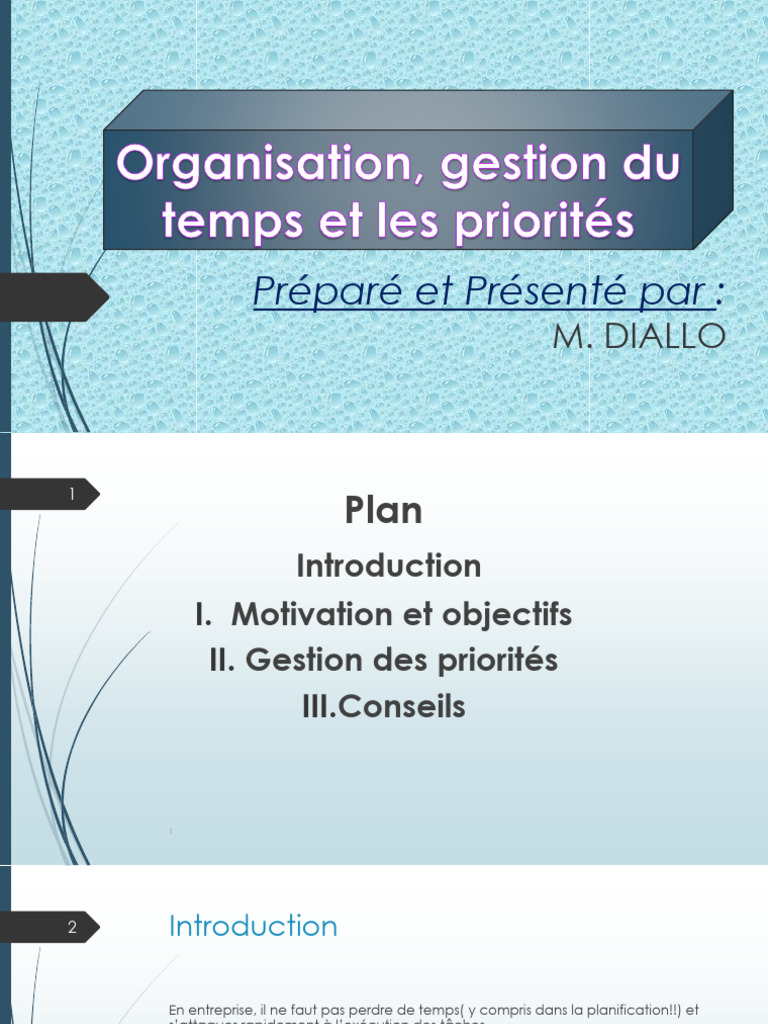 Gestion efficace du temps et priorités | PDF | Motivation | Motivant