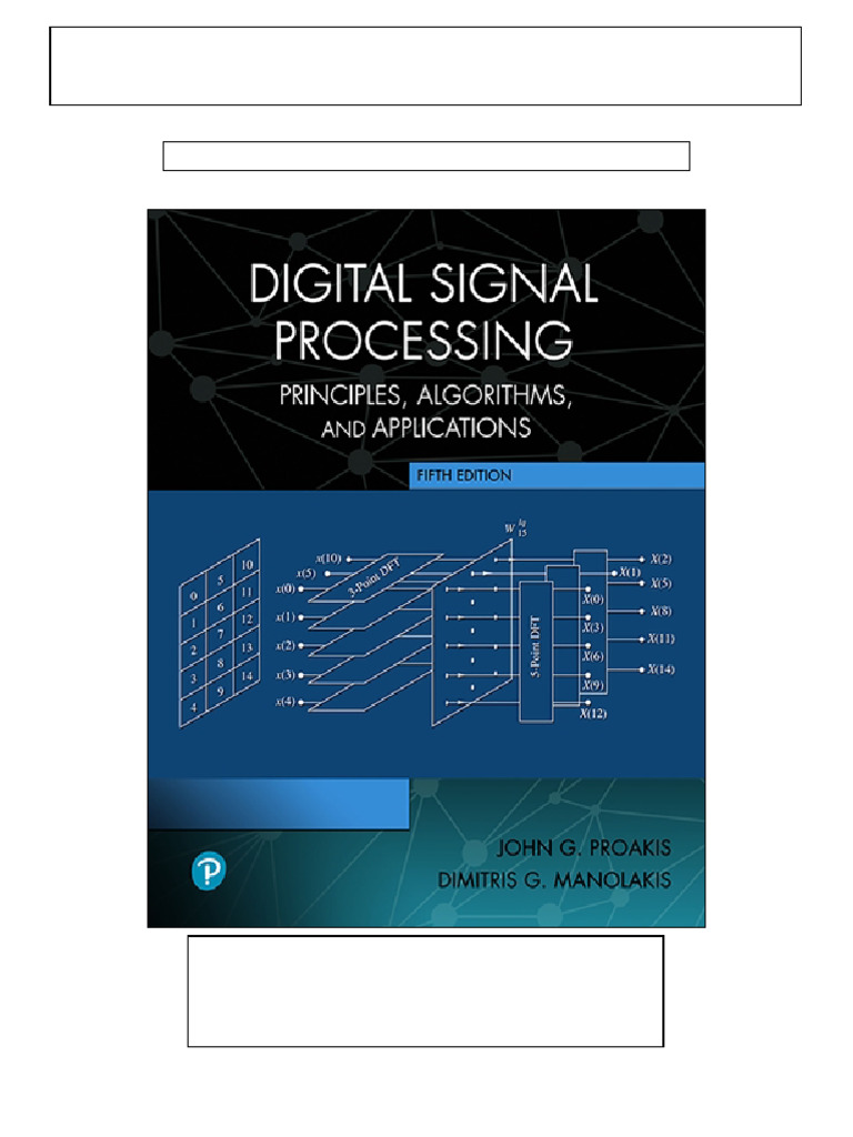 Solutions For Digital Signal Processing 5th Edition by Proakis | PDF ...