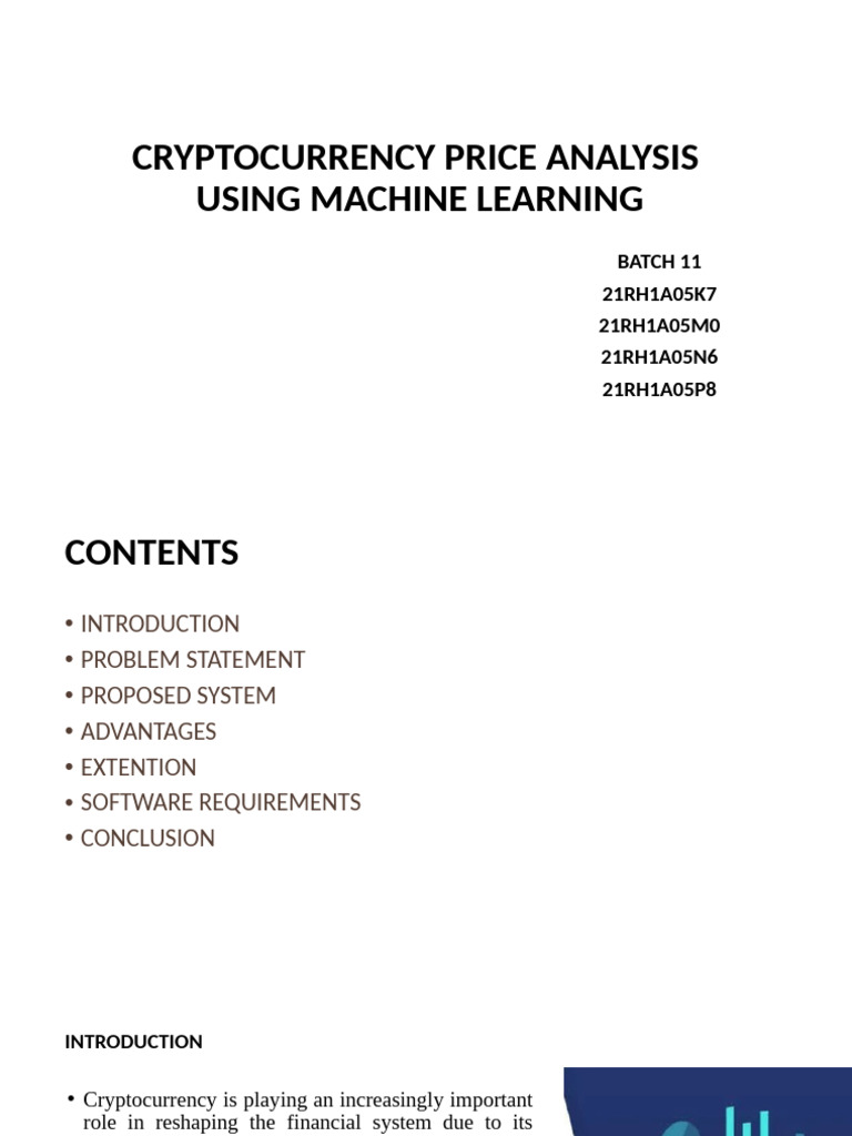 Machine Learning for Crypto Price Prediction | PDF | Cryptocurrency ...