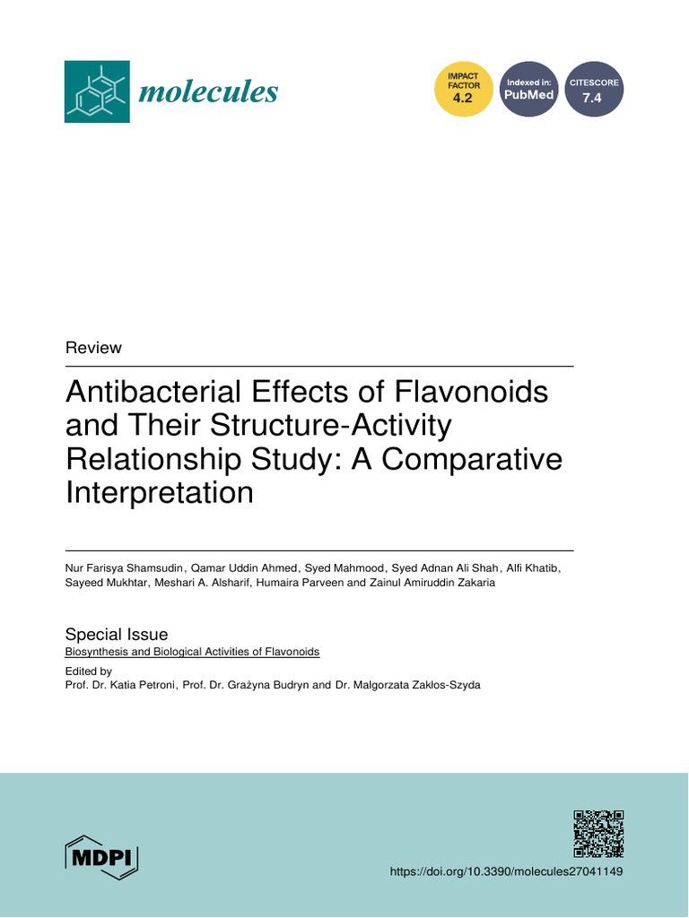 Antibacterial Effects of Flavonoids and Their Structure-Activity | PDF ...