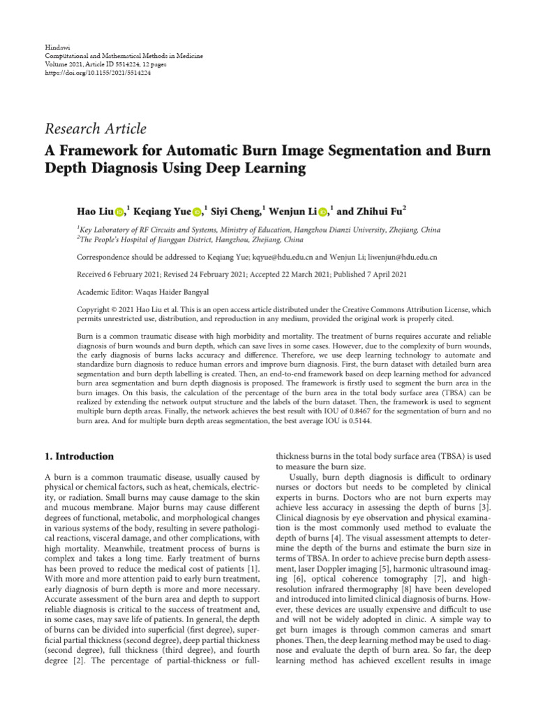 A Framework For Automatic Burn Image Segmentation | PDF | Image ...