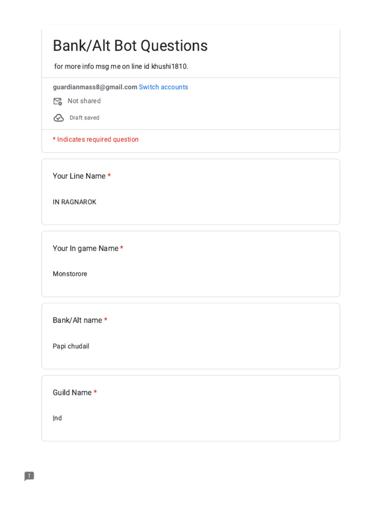 Bank_Alt Bot Questions | PDF