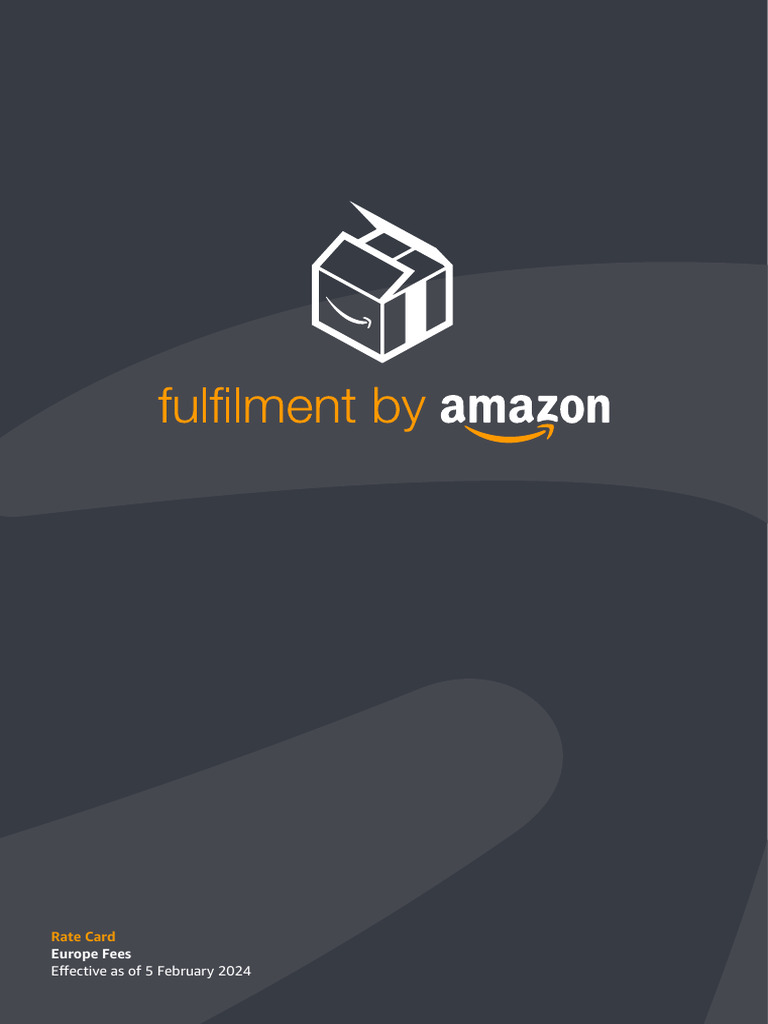 Amazon FBA Europe Rate Card 2024 | PDF | Business