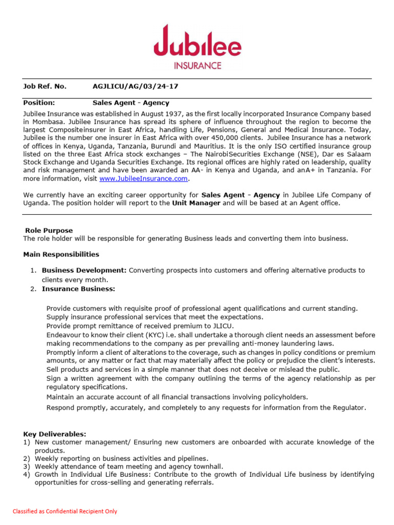 Advert-SALES-AGENT | PDF | Insurance | Business