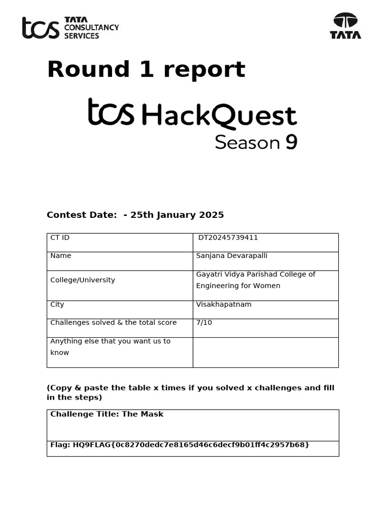 HackQuest 9 Round 1 Solutions Report | PDF | Encryption | Cipher