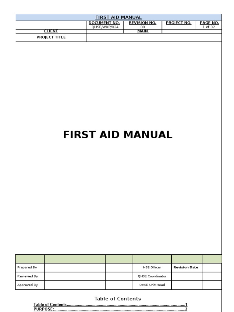 First Aid Manual PDF Cardiopulmonary Resuscitation Wound