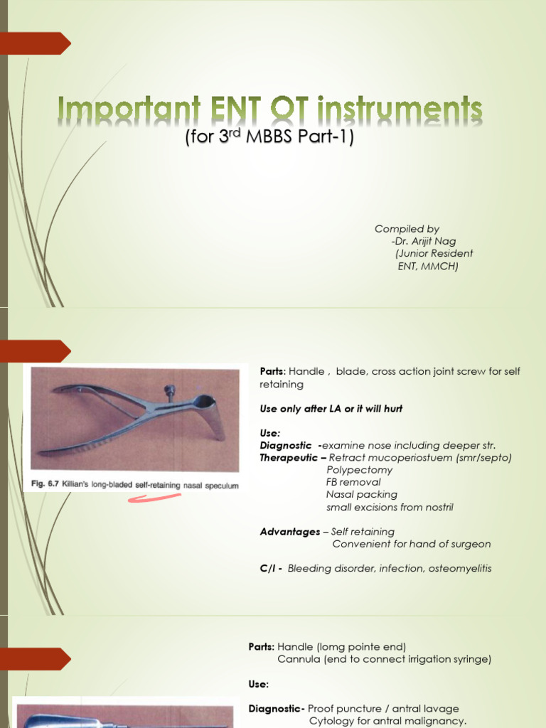 ot instruments.pptx | PDF | Surgical Specialties | Human Head And Neck