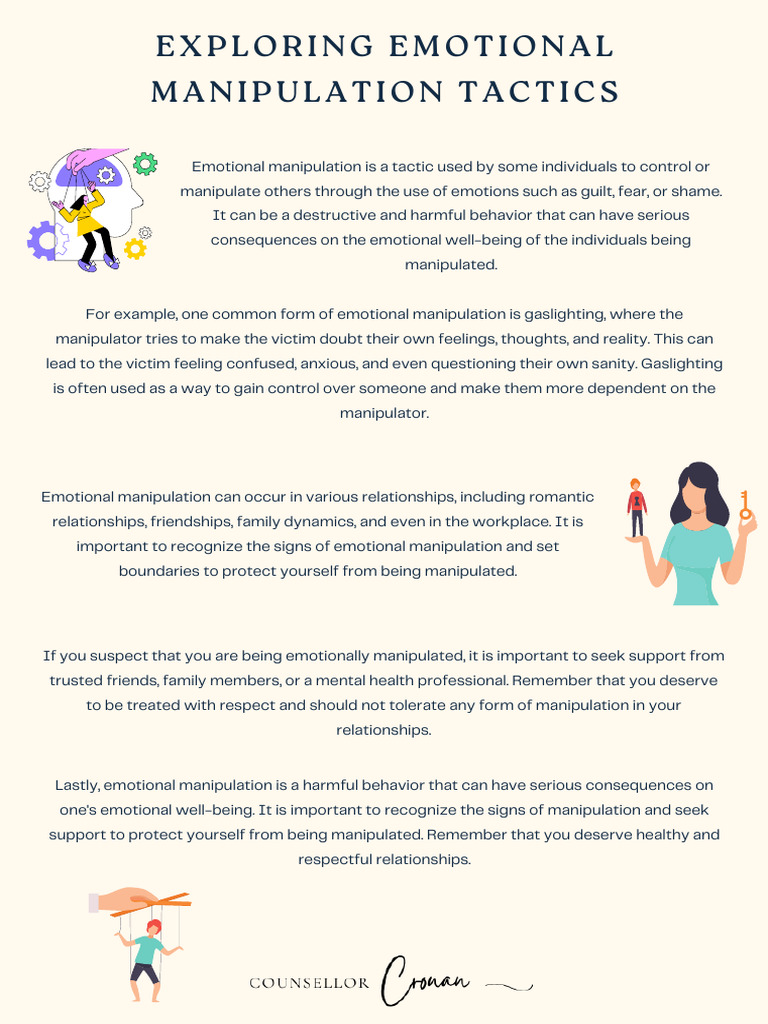 Understanding Emotional Manipulation Tactics | PDF | Bullying | Self Esteem