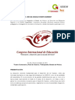 Convocatoria de Congreso Internacional