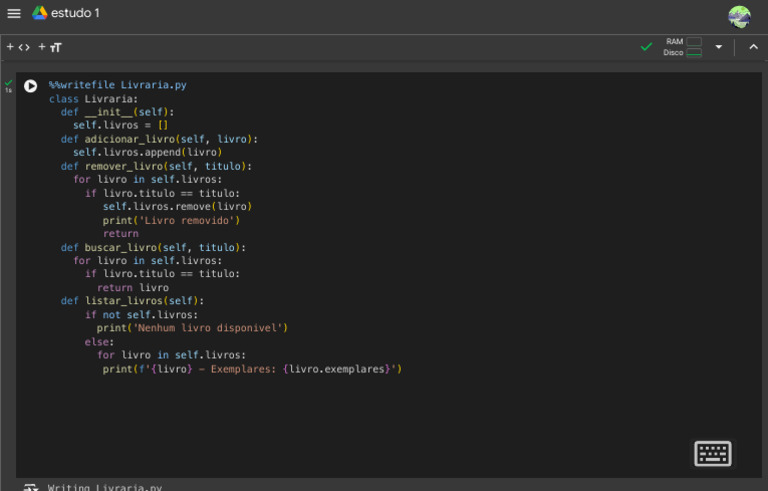 Classe Livraria em Python: Gerenciamento de Livros | PDF