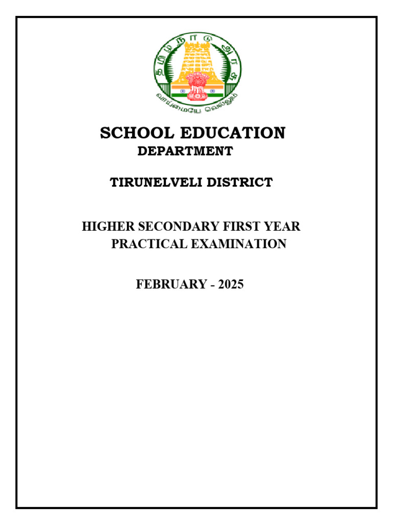 Tirunelveli Higher Secondary Practical Exam 2025 | PDF | Pendulum ...