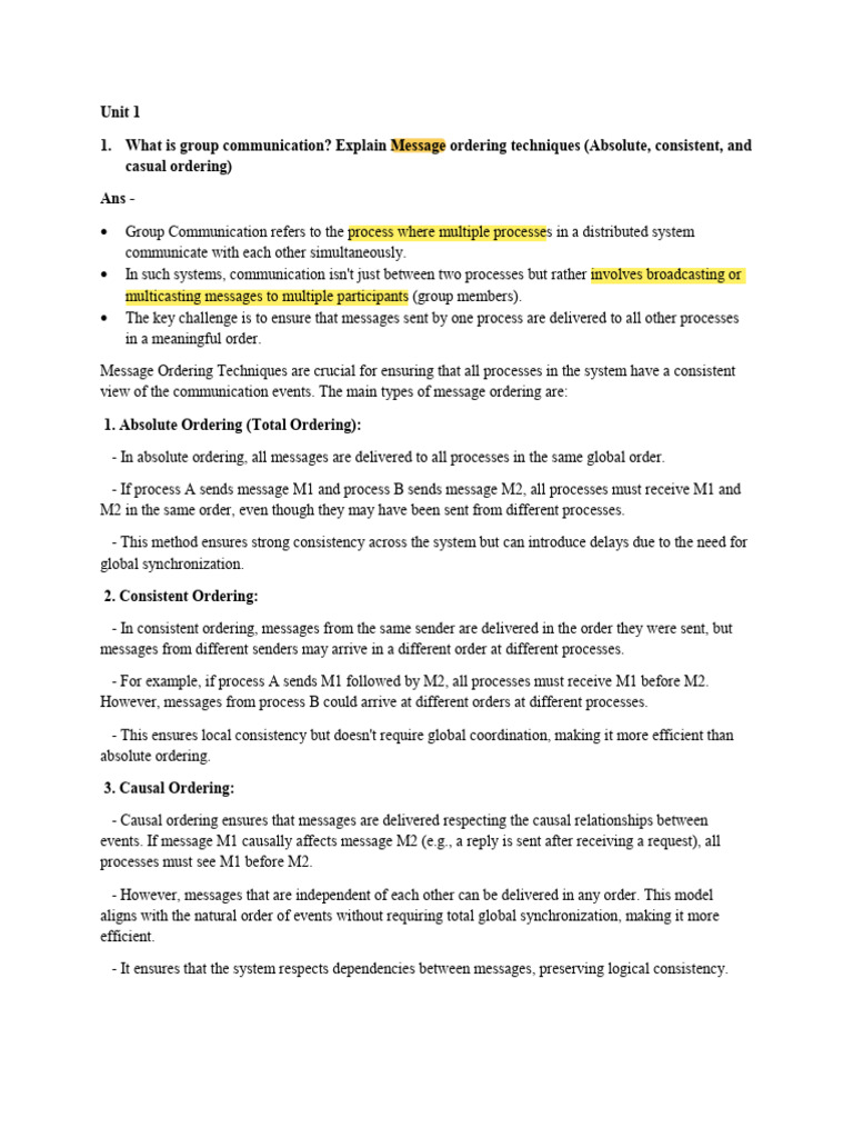 Group Communication and RPC Techniques | PDF | Replication (Computing ...