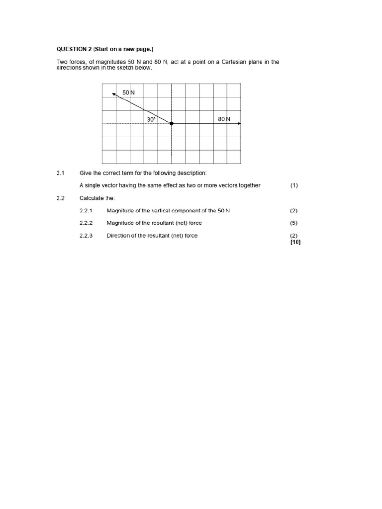 Vectors in 2D Common Paper | PDF